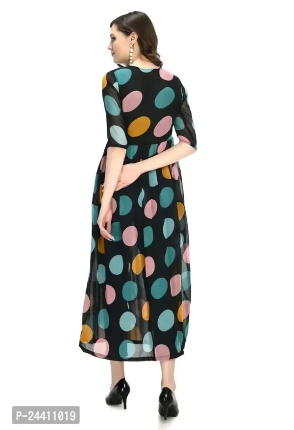 Stylish georgette Multicoloured Printed Dress For Women - Image 2